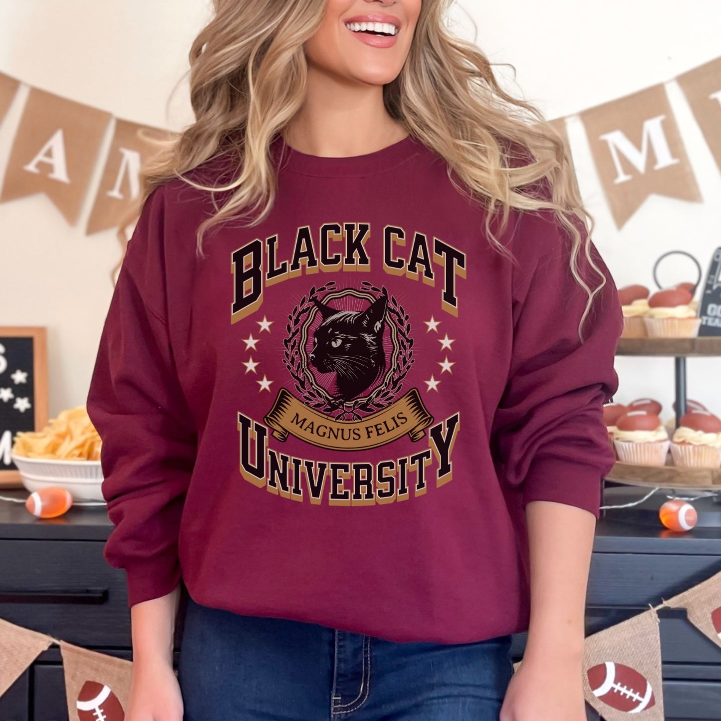 Black Cat University Sweatshirt