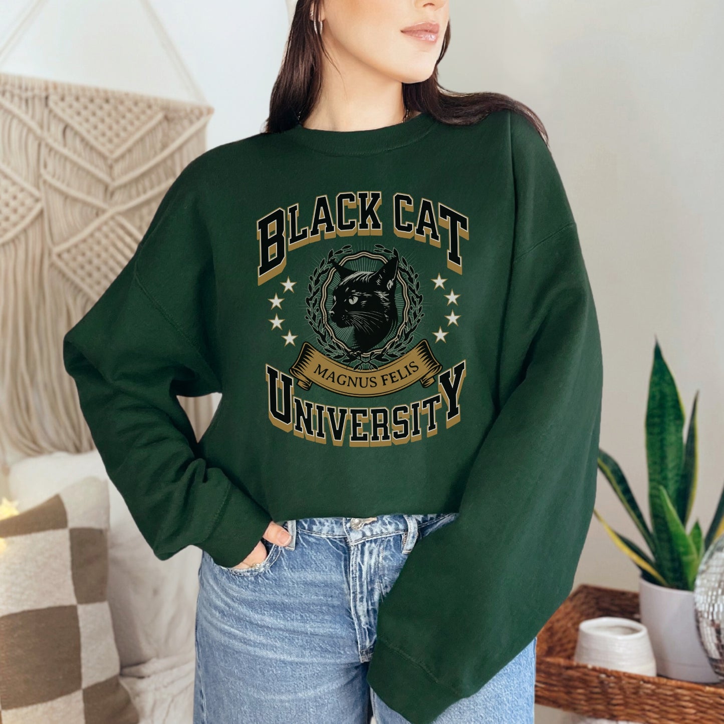 Black Cat University Sweatshirt