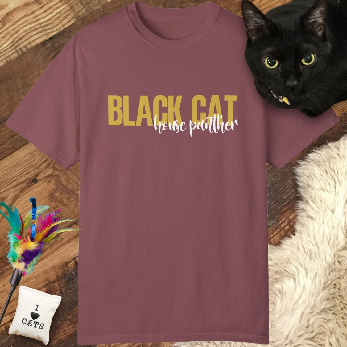 Black Cat House Panther Relaxed Tee