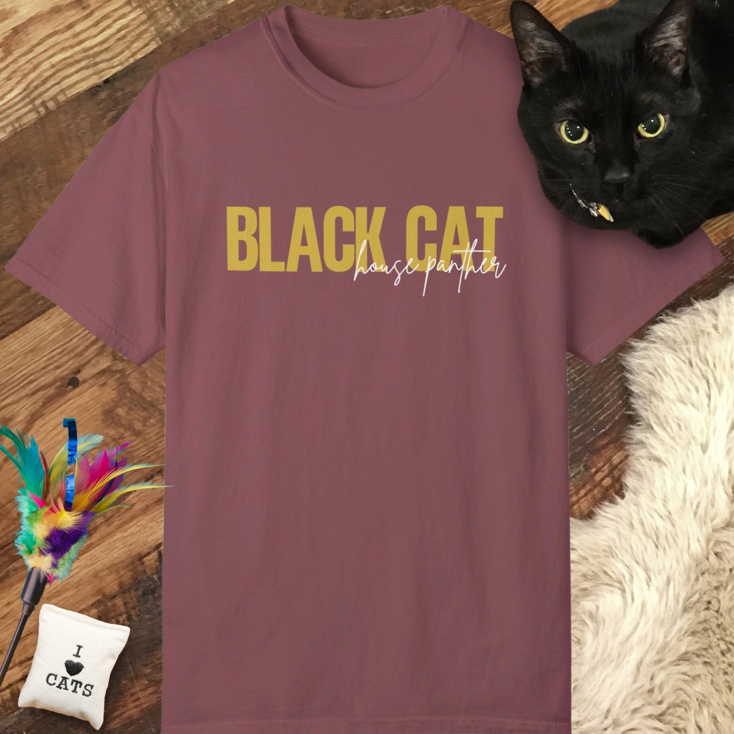 Black Cat House Panther Relaxed Tee