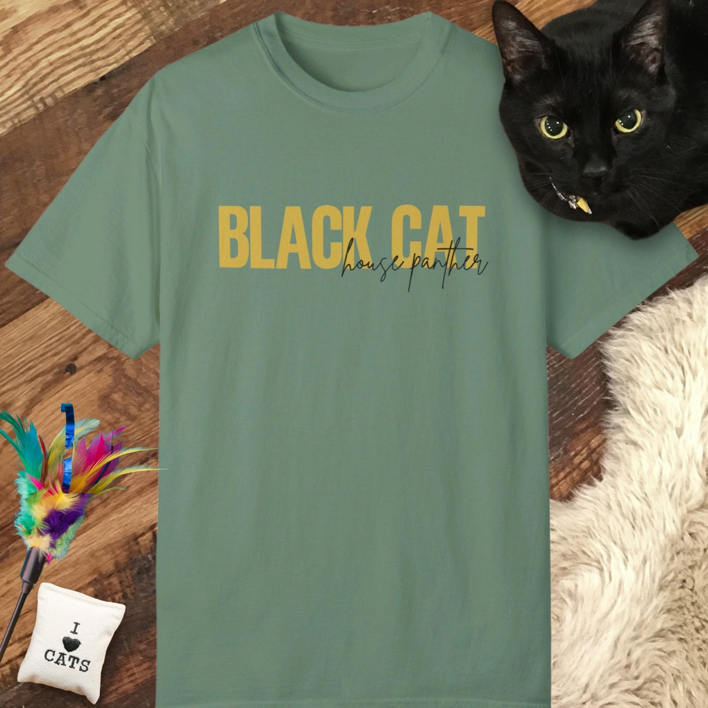 Black Cat House Panther Relaxed Tee