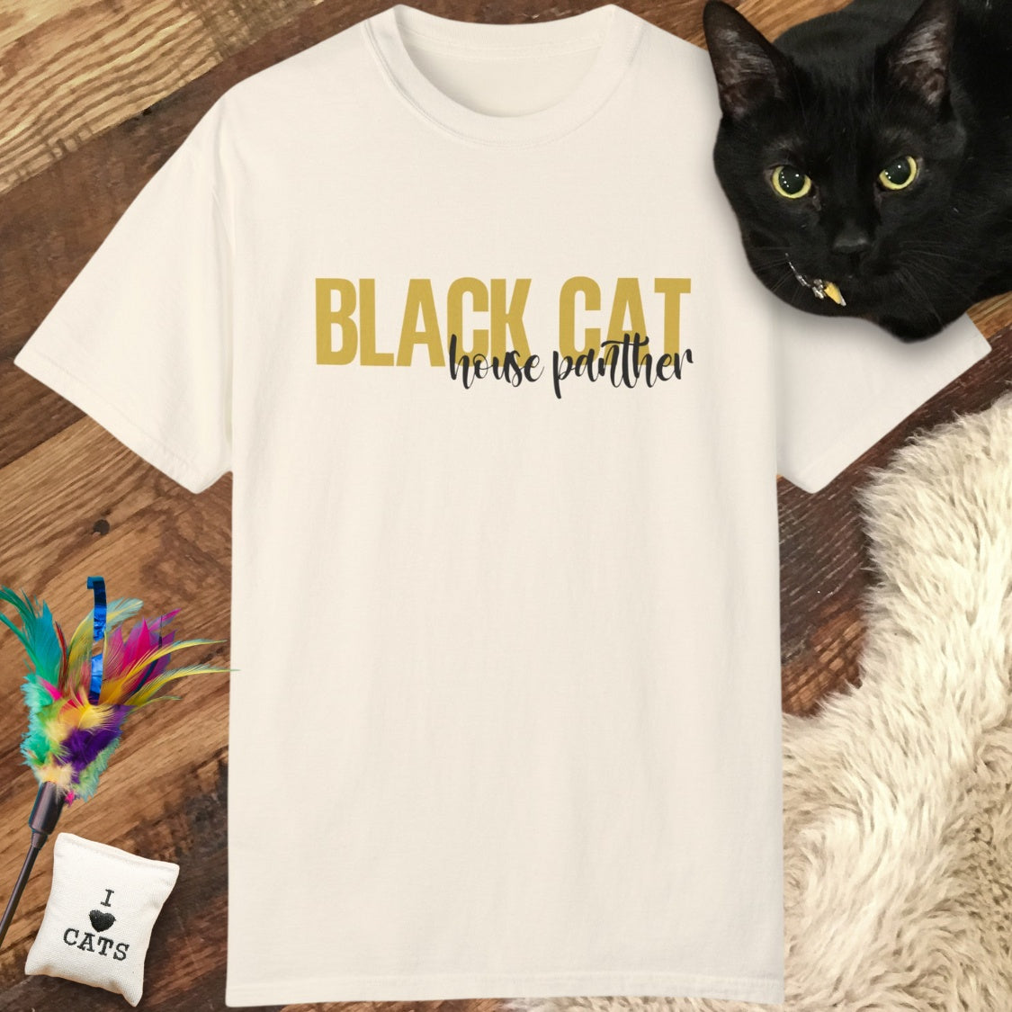 Black Cat House Panther Relaxed Tee