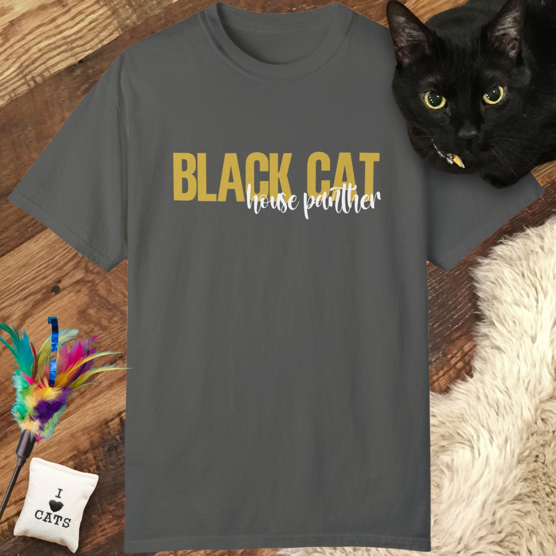 Black Cat House Panther Relaxed Tee