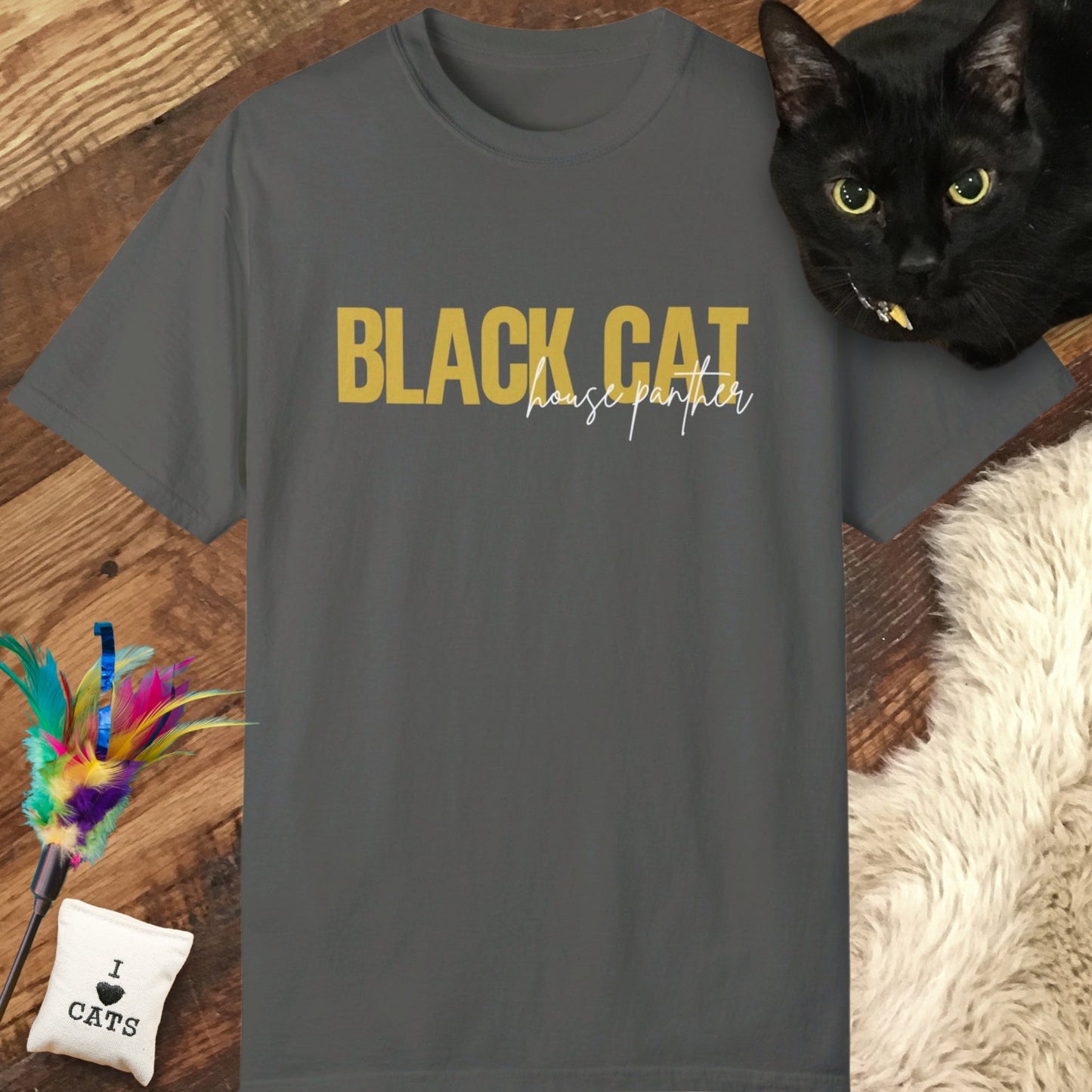 Black Cat House Panther Relaxed Tee