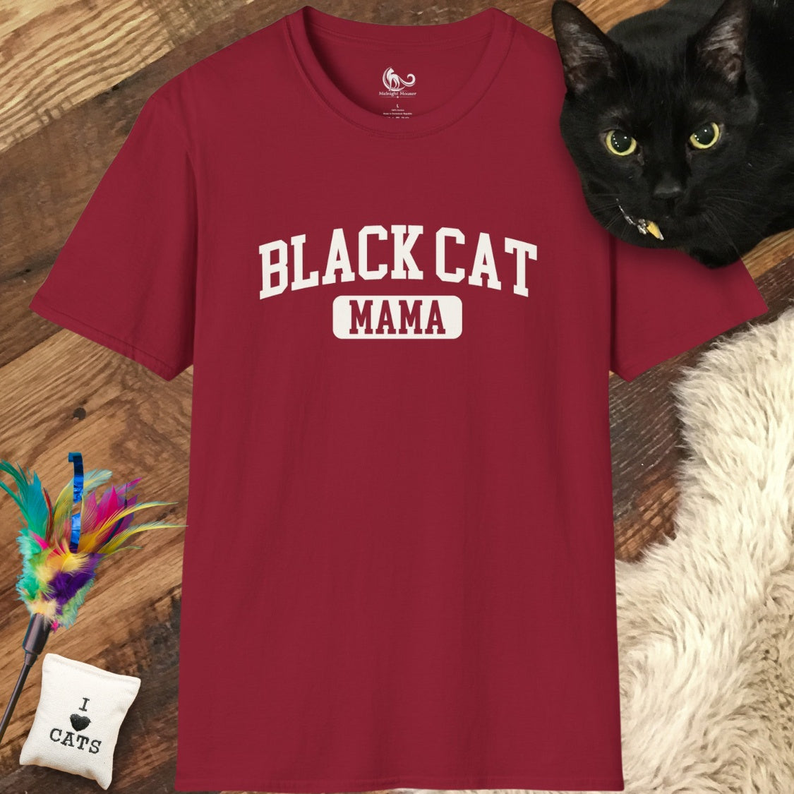 Black Cat Mama Collegiate Style Classic Tee