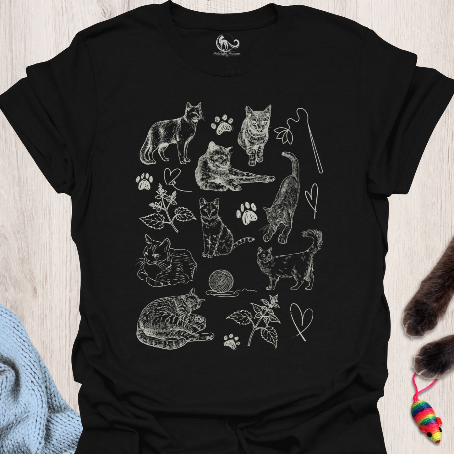 Hand Drawn Cats Classic Tee