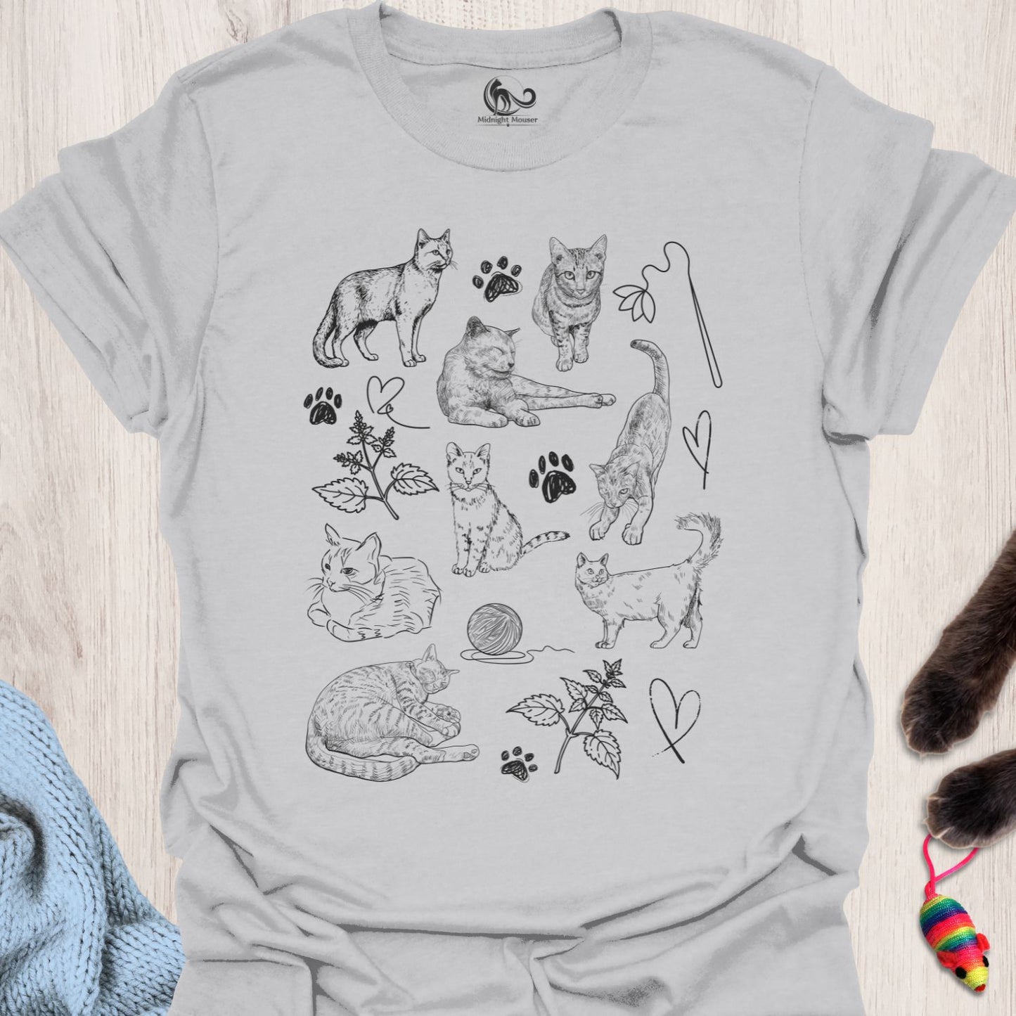 Hand Drawn Cats Classic Tee