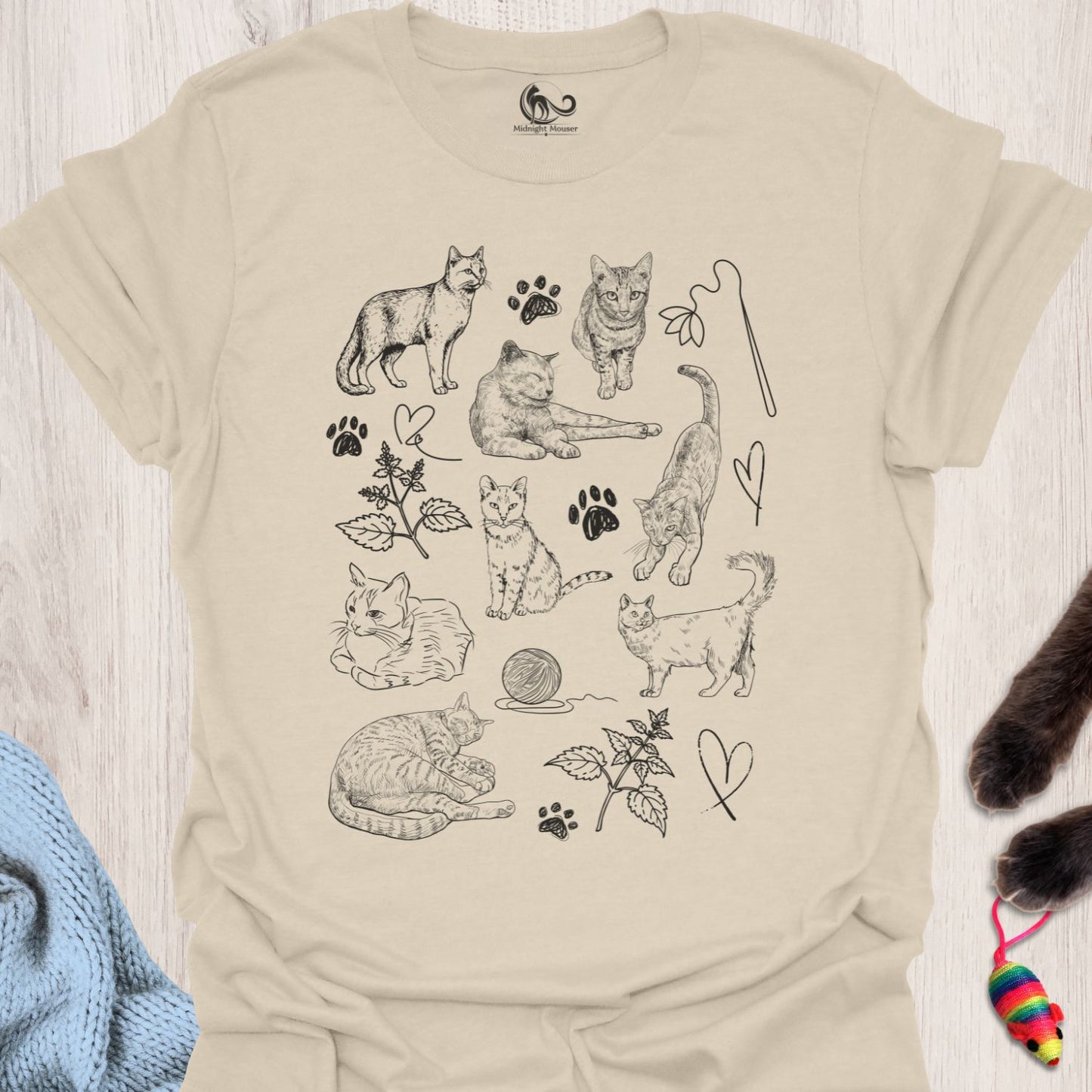 Hand Drawn Cats Classic Tee