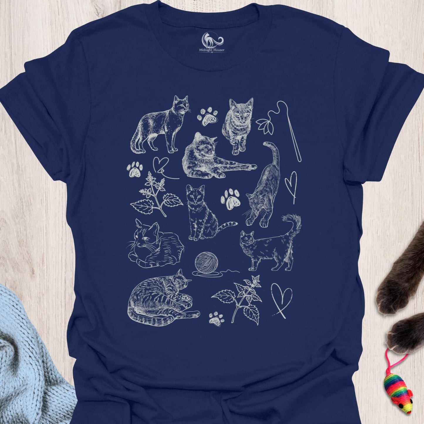 Hand Drawn Cats Classic Tee