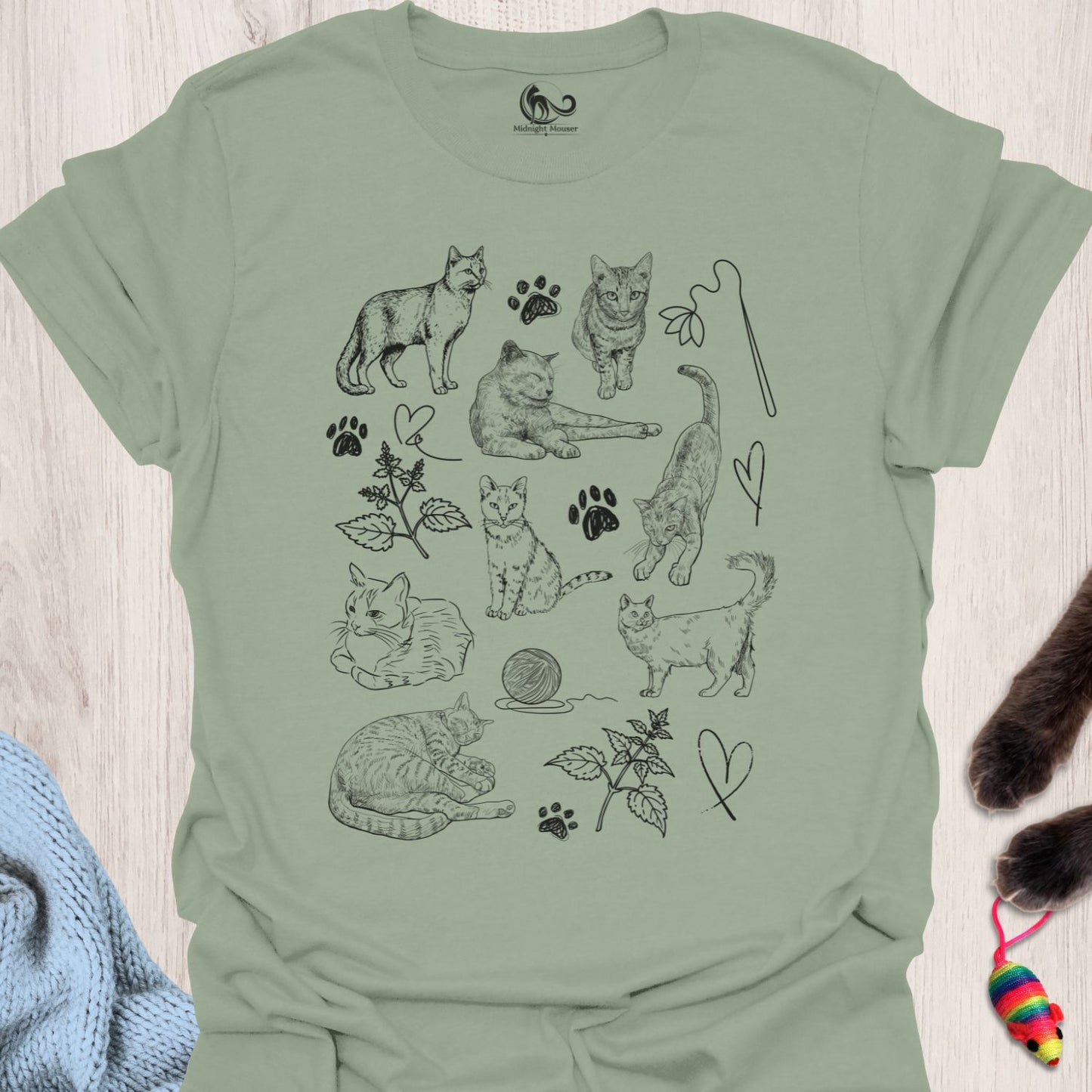 Hand Drawn Cats Classic Tee