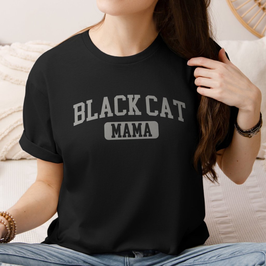 Black Cat Mama Collegiate Style Classic Tee